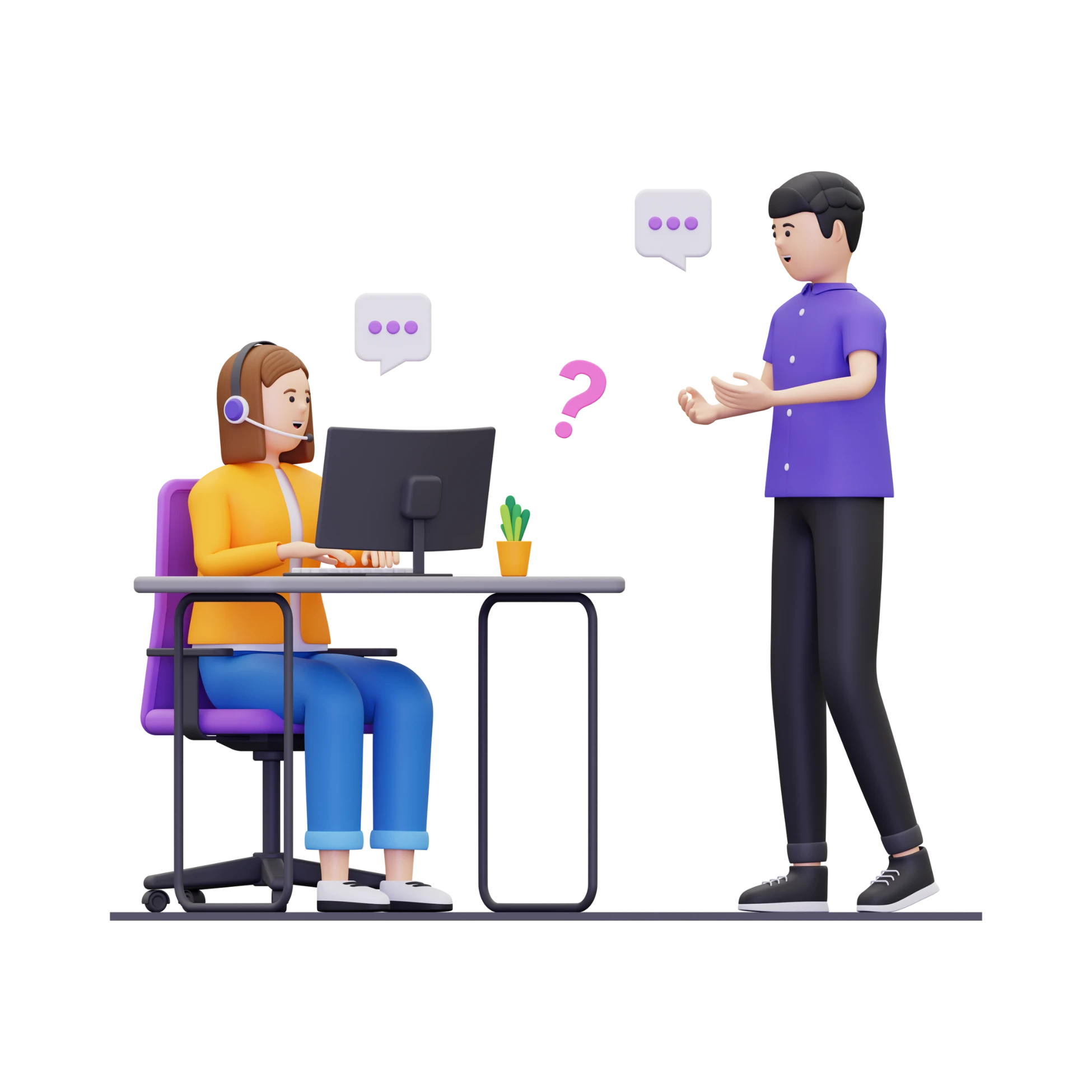 Equipo de soporte interactuando con cliente - Comunicación efectiva y soluciones a medida